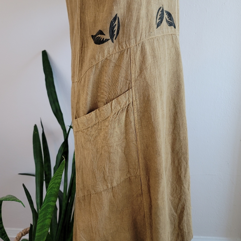 SOLD ❌️ 🎉HP VTG 90s R.J. & Co. Linen Blend Safari Dress - Picture 9 of 13
